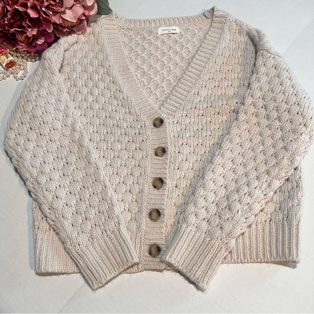 🍂 Sophie Rue V-Neck Button Sweater - Picture 2 of 5